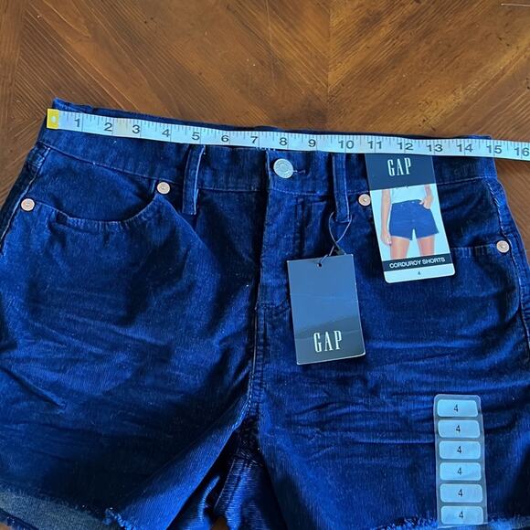 Gap Corduroy Shorts NWT Dark Medieval Blue Woman Size 4 - Picture 5 of 7
